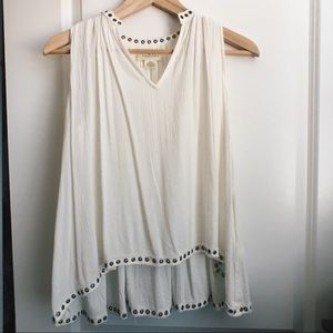 White flowy tank top